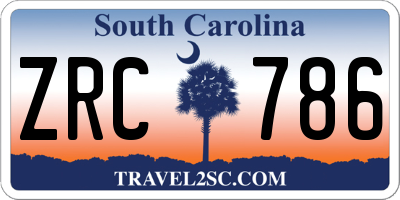 SC license plate ZRC786