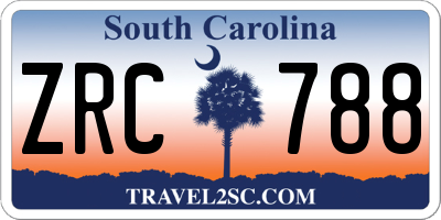SC license plate ZRC788
