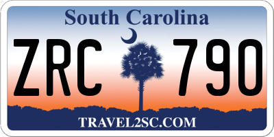 SC license plate ZRC790