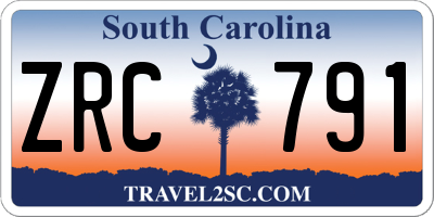 SC license plate ZRC791