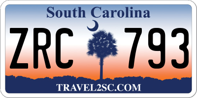 SC license plate ZRC793