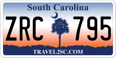 SC license plate ZRC795