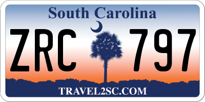 SC license plate ZRC797