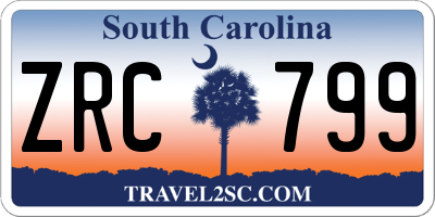 SC license plate ZRC799