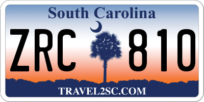 SC license plate ZRC810
