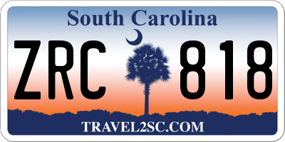 SC license plate ZRC818