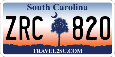 SC license plate ZRC820