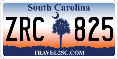 SC license plate ZRC825