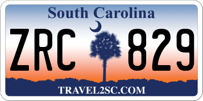 SC license plate ZRC829