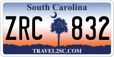 SC license plate ZRC832