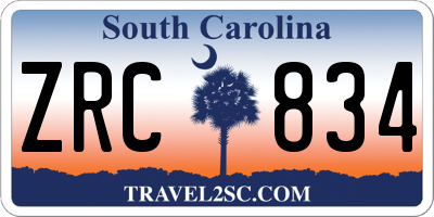 SC license plate ZRC834