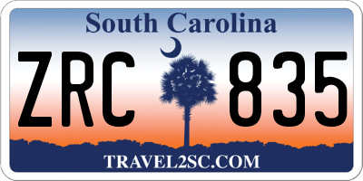 SC license plate ZRC835