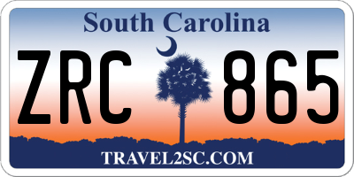 SC license plate ZRC865