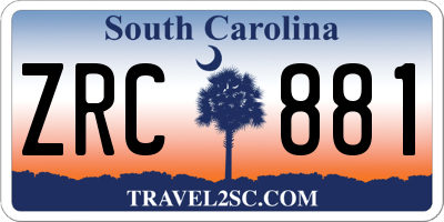 SC license plate ZRC881