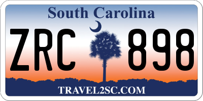 SC license plate ZRC898