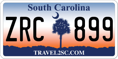 SC license plate ZRC899