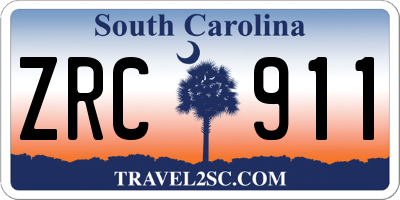 SC license plate ZRC911