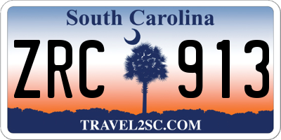 SC license plate ZRC913