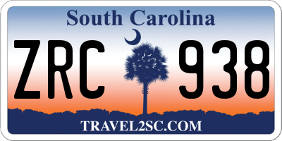 SC license plate ZRC938