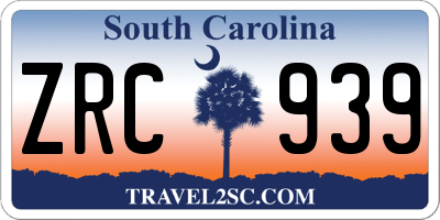 SC license plate ZRC939
