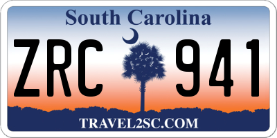 SC license plate ZRC941