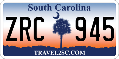 SC license plate ZRC945