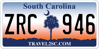 SC license plate ZRC946
