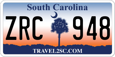 SC license plate ZRC948