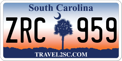 SC license plate ZRC959