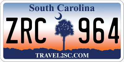 SC license plate ZRC964