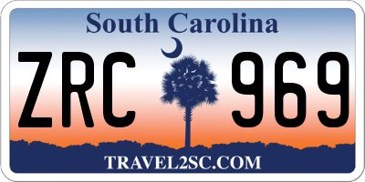 SC license plate ZRC969