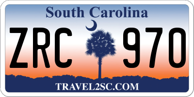 SC license plate ZRC970