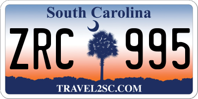 SC license plate ZRC995