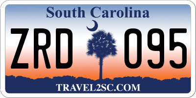 SC license plate ZRD095