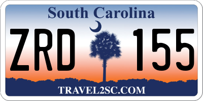 SC license plate ZRD155