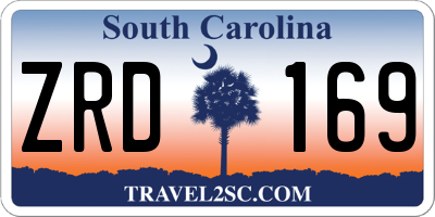 SC license plate ZRD169