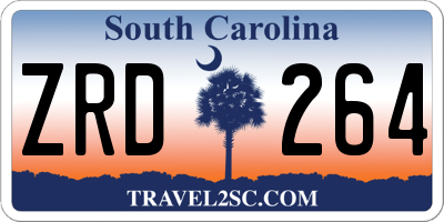 SC license plate ZRD264