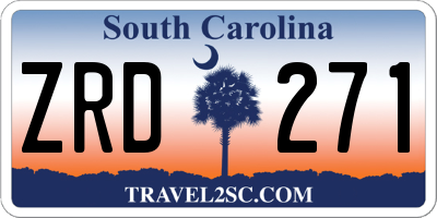 SC license plate ZRD271