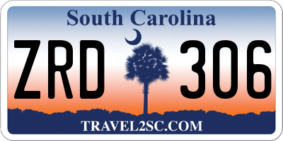 SC license plate ZRD306