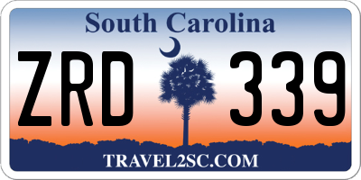 SC license plate ZRD339