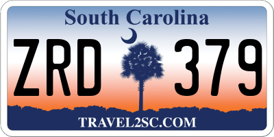 SC license plate ZRD379