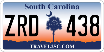 SC license plate ZRD438