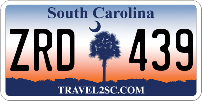 SC license plate ZRD439