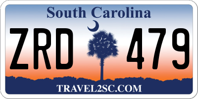 SC license plate ZRD479