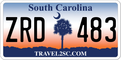 SC license plate ZRD483