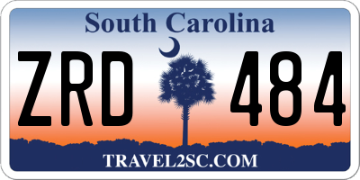 SC license plate ZRD484