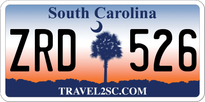 SC license plate ZRD526