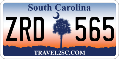 SC license plate ZRD565