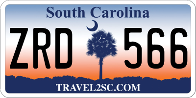 SC license plate ZRD566