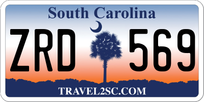 SC license plate ZRD569